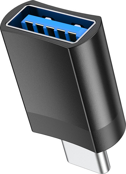 Изображение товара Адаптер Hoco UA17 USB Male-Type-C Female (черный)