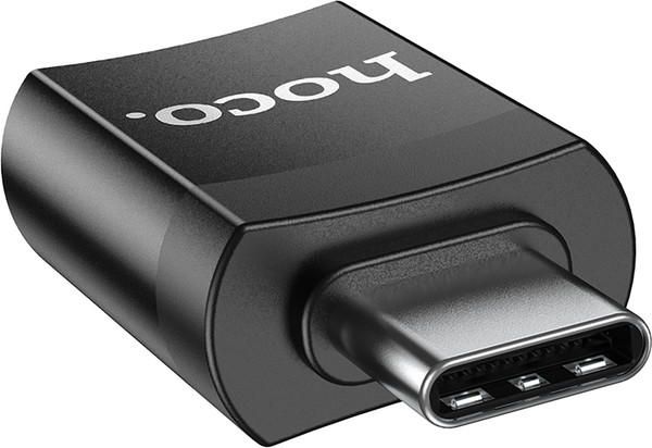 Изображение товара Адаптер Hoco UA17 USB Male-Type-C Female (черный)