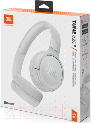Изображение товара Беспроводные наушники JBL Tune 520BT / JBLT520BTWHT (белый)