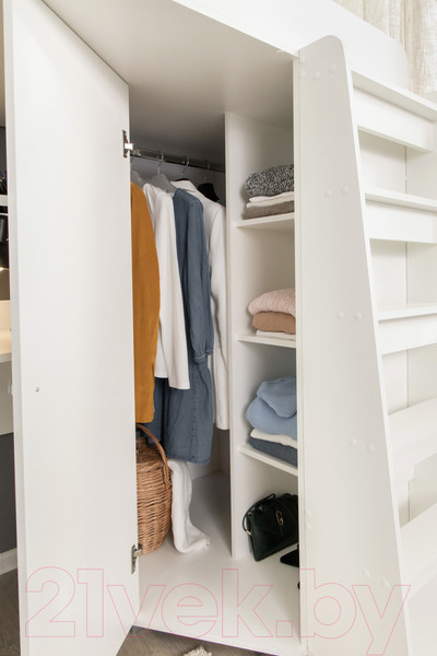 Изображение товара Кровать-чердак Премиум Твист 2 (белый)