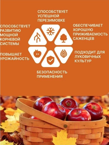Изображение товара Удобрение Интеррос ОМУ Осеннее (2.5кг)