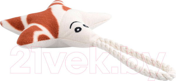 Изображение товара Игрушка для собак Mr. Kranch Звездочка с канатом и пищалкой / MKR80254 (бежевый)