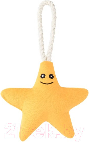 Изображение товара Игрушка для собак Mr. Kranch Звездочка с канатом и пищалкой / MKR80260 (желтый)