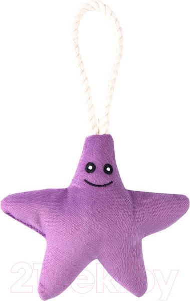 Изображение товара Игрушка для собак Mr. Kranch Звездочка с канатом и пищалкой / MKR80259 (фиолетовый)