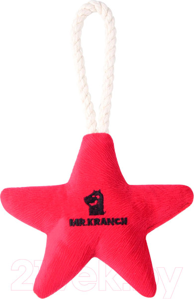 Изображение товара Игрушка для собак Mr. Kranch Звездочка с канатом и пищалкой / MKR80258 (ярко-розовый)