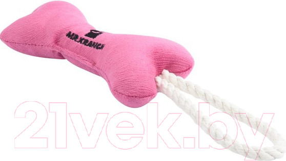Изображение товара Игрушка для собак Mr. Kranch Косточка с канатом / MKR80249 (нежно-розовый)