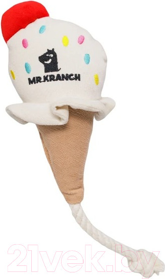 Изображение товара Игрушка для собак Mr. Kranch Мороженое с канатом / MKR80263 (бежевый)