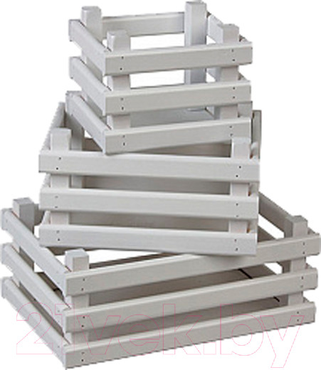 Изображение товара Набор ящиков для хранения Polini Kids Home Basket / 0003151-04 (белый)