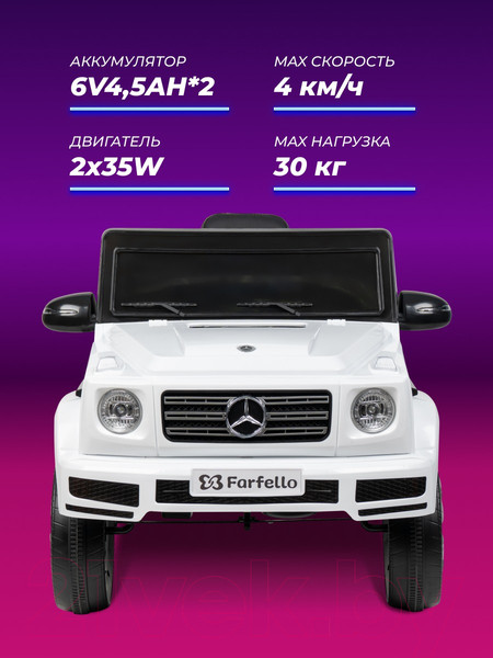 Изображение товара Детский автомобиль Farfello Джип / SR8388 (белый)