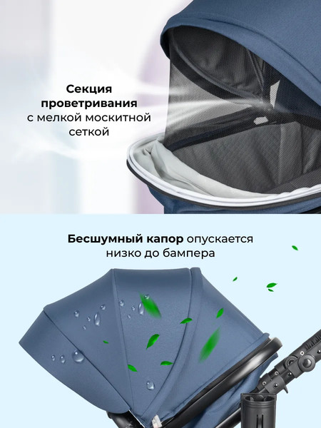 Изображение товара Детская универсальная коляска Aimile Original New / NDB-2 (темно-синий)