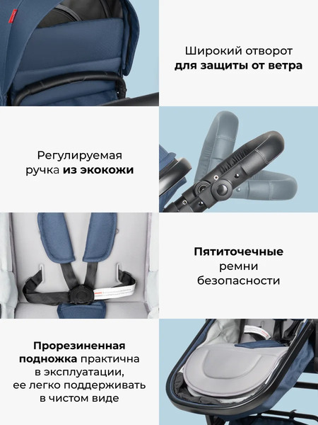 Изображение товара Детская универсальная коляска Aimile Original New / NDB-2 (темно-синий)