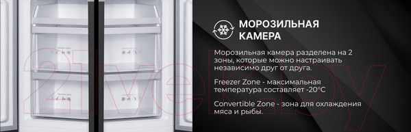 Изображение товара Холодильник с морозильником TECHNO FF4-73 BI