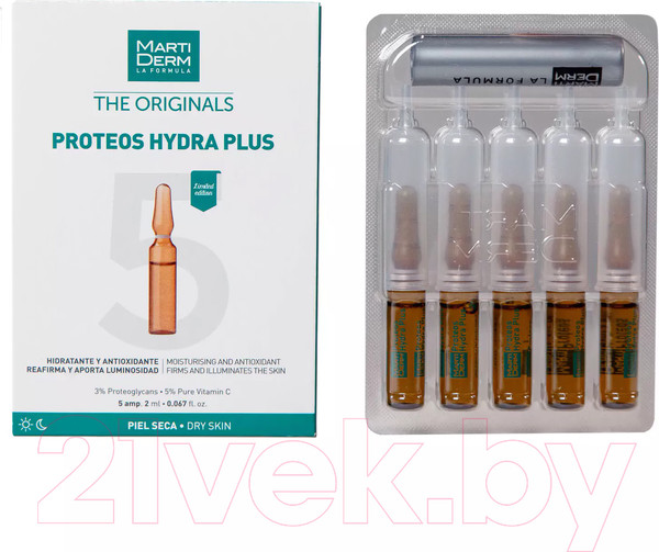 Изображение товара Ампулы для лица Martiderm Ориджиналс Протеос Гидра Плюс (5х2мл)