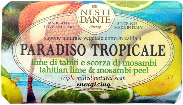 Изображение товара Мыло твердое Nesti Dante Tahitian Lime & Mosambi Peel (250г)