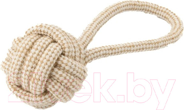 Изображение товара Игрушка для собак Mr. Kranch Мяч из каната на кольцевом шнуре / MKR000127 (натуральный)