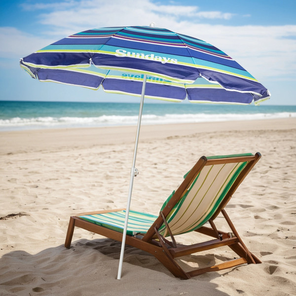 Изображение товара Зонт пляжный Sundays HYB1811 (синие полосы)