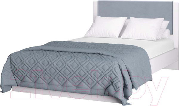 Изображение товара Полуторная кровать Аквилон Акцент №14М (белое сияние/веллюкс 49)