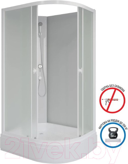 Изображение товара Душевая кабина Niagara Promo P100/70/26L/MT/BK 100x70x195