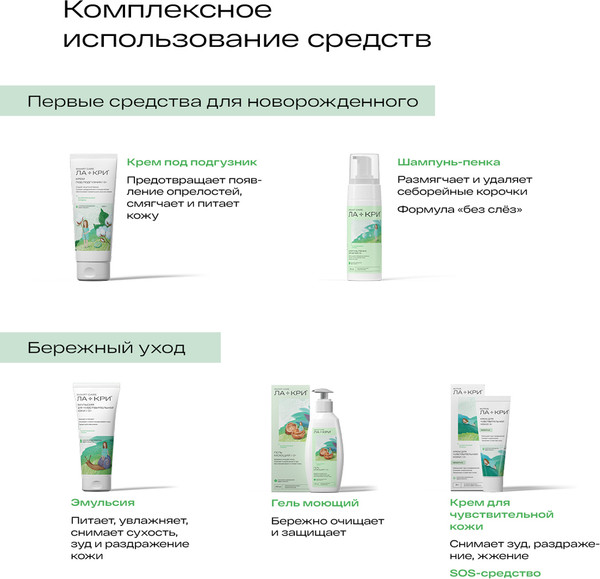 Изображение товара Шампунь детский Ла-Кри Пенка с 0 лет (150мл)