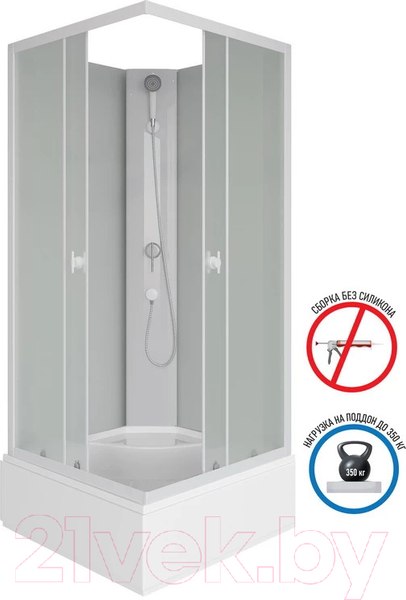 Изображение товара Душевая кабина Niagara Promo P80/26Q/MT/BK 80x80x195