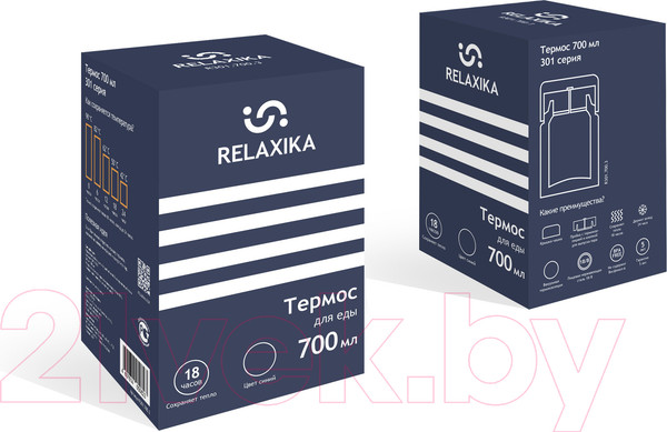 Изображение товара Термос для еды Relaxika 301 (700мл, темно-синий)