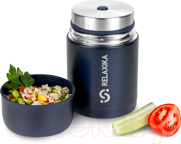 Изображение товара Термос для еды Relaxika 301 (700мл, темно-синий)