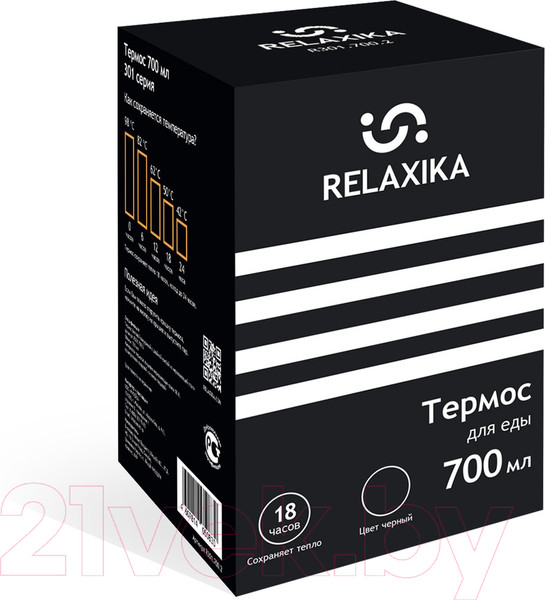 Изображение товара Термос для еды Relaxika 301 (700мл, черный)