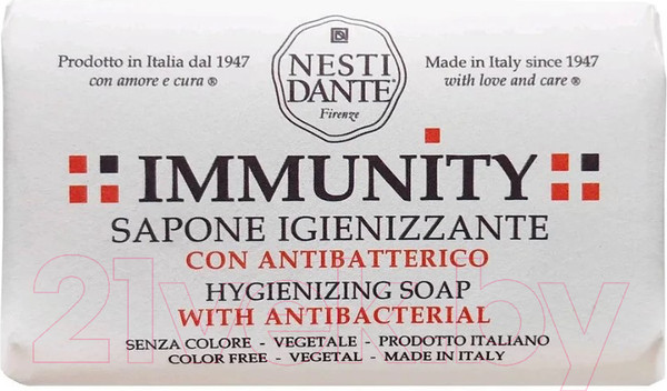 Изображение товара Мыло твердое Nesti Dante Immunity Hygienizing Bar Soap Антибактериальное (150г)