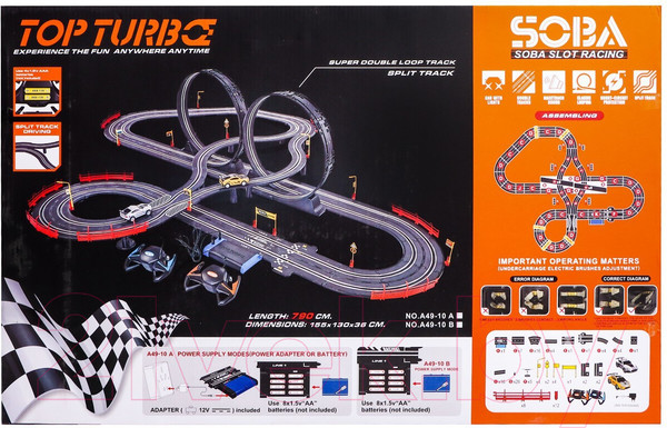 Изображение товара Автотрек Автоград Top Turbo с 2 машинами A49-10A / 6989366