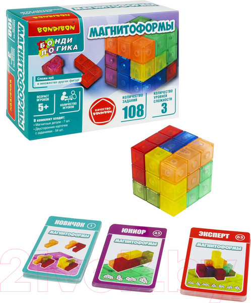 Изображение товара Игра-головоломка Bondibon БондиЛогика Магнитоформы / ВВ6267