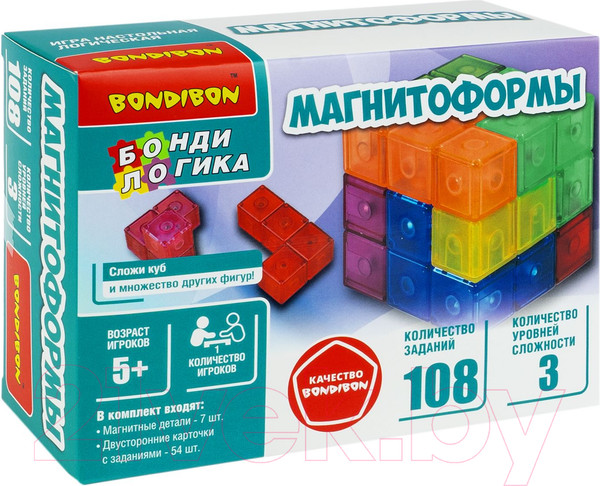Изображение товара Игра-головоломка Bondibon БондиЛогика Магнитоформы / ВВ6267