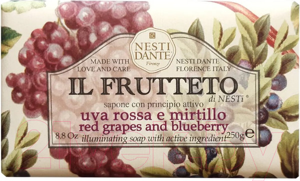 Изображение товара Мыло твердое Nesti Dante Красный виноград и голубика (250г)