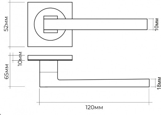 Изображение товара Ручка дверная Basara R06.031 SN/CP (сатин/хром)