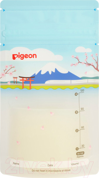 Изображение товара Набор пакетов для хранения молока Pigeon Holiday / 79320 (120мл, 25шт)