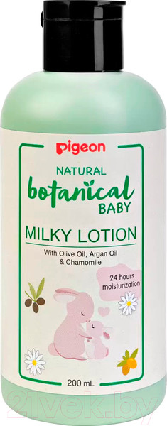 Изображение товара Косметическое масло детское Pigeon Natural Botanical Baby Milky Lotion / 78411 (200мл)