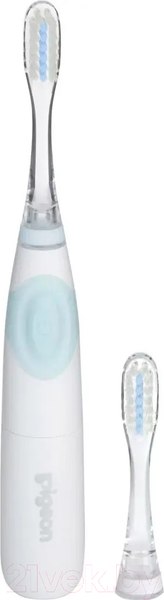 Изображение товара Электрическая зубная щетка Pigeon Electric Finishing Toothbrush для детей от 12 мес / 79244 (2 насадки)