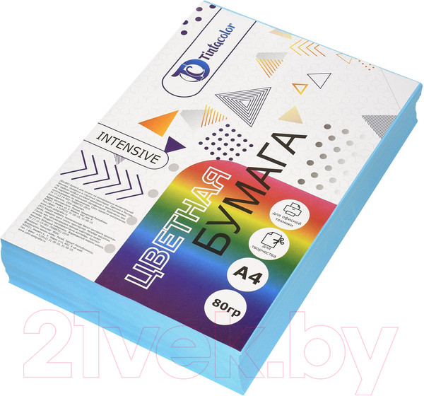 Изображение товара Бумага Tintacolor А4 80 г/м2 / 411082 (500л, интенсив синий)