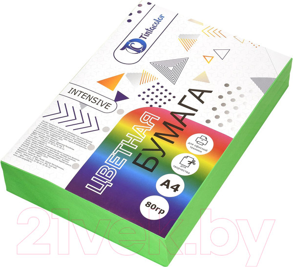Изображение товара Бумага Tintacolor А4 80 г/м2 / 411068 (500л, интенсив зеленый)