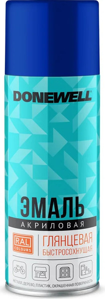 Эмаль Donewell RAL 5005 Универсальная акриловая DW-A5005 (520мл, синий глянец) — фото 3