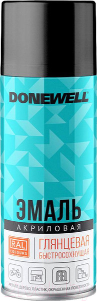 Изображение товара Эмаль Donewell RAL 9005 Универсальная акриловая DW-A9005M (520мл, черный матовый)