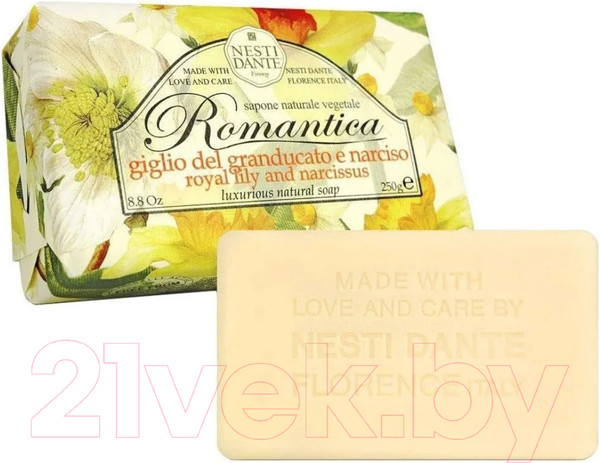 Изображение товара Мыло твердое Nesti Dante Romantica Королевская лилия и нарцисс (250г)