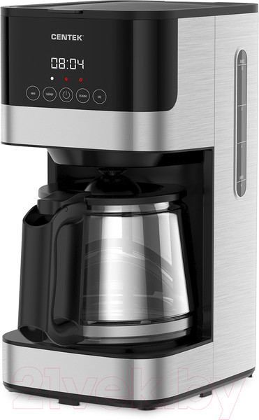 Изображение товара Капельная кофеварка Centek CT-1150 (черный/сталь)