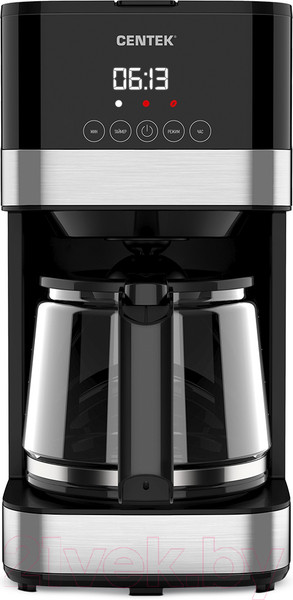 Изображение товара Капельная кофеварка Centek CT-1150 (черный/сталь)