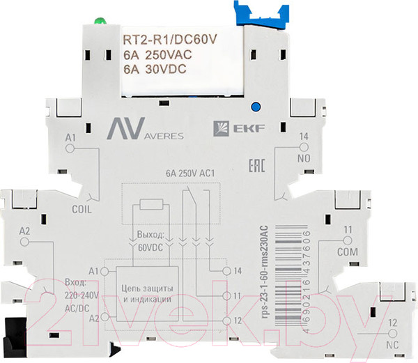 Изображение товара Реле промежуточное EKF Slim rps-23-1-60-rms230AC