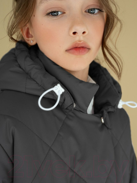 Изображение товара Пальто детское Amarobaby Pretty / AB-OD23-PRETTY29/10-146 (графит, р.146-152)