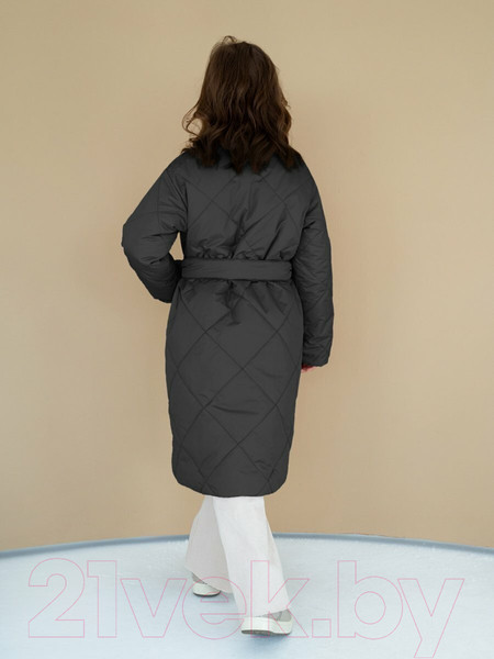 Изображение товара Пальто детское Amarobaby Pretty / AB-OD23-PRETTY29/10-146 (графит, р.146-152)