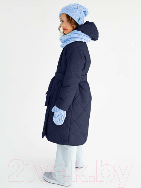 Изображение товара Пальто детское Amarobaby Pretty / AB-OD23-PRETTY29/20-128 (синий, р.128-134)