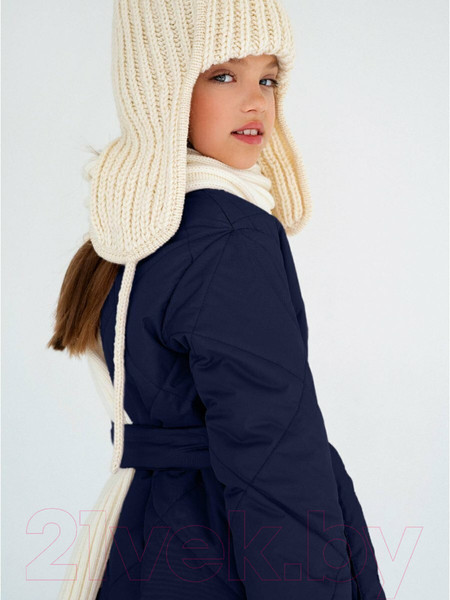 Изображение товара Пальто детское Amarobaby Pretty / AB-OD23-PRETTY29/20-146 (синий, р.146-152)