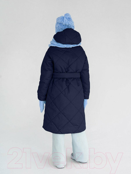 Изображение товара Пальто детское Amarobaby Pretty / AB-OD23-PRETTY29/20-146 (синий, р.146-152)
