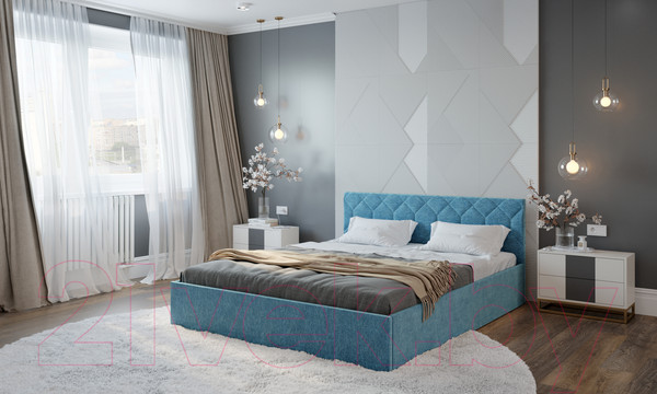 Изображение товара Двуспальная кровать Natura Vera Техас с ПМ 160x200 (Lounge 21)